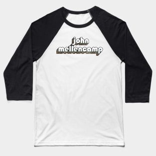 John Mellencamp - Retro Rainbow Letters Baseball T-Shirt